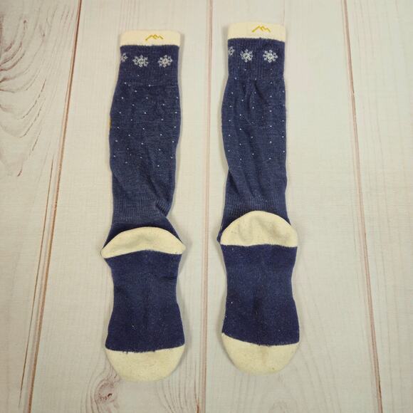 Darn Tough Kids Polar Bear Over-the-Calf Midweight Ski & Snowboard Sock Small - Picture 3 of 7